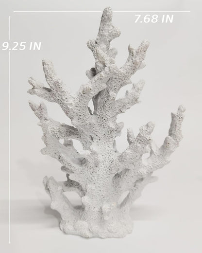 Lifelike Coral Reef Sculpture Statue - Handmade Resin Ocean Decor for Aquarium, Desk, Bathroom, Shelf - Coastal Beach Nautical Theme Gift for Home & Office