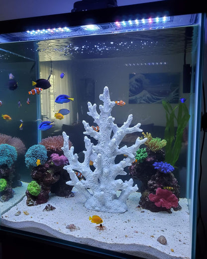 Lifelike Coral Reef Sculpture Statue - Handmade Resin Ocean Decor for Aquarium, Desk, Bathroom, Shelf - Coastal Beach Nautical Theme Gift for Home & Office
