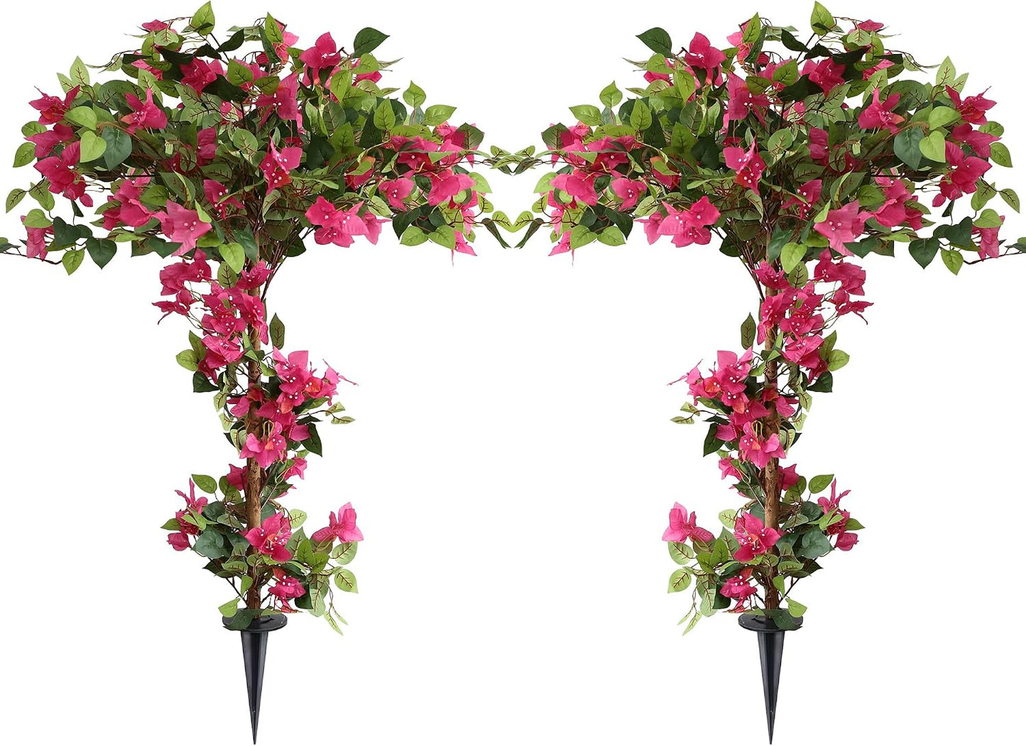 5 Feet Artificial Bougainvillea Tree with Flowers in Plastic Pot Faux Blooming Tree for Decor Indoor or Outdoor Home Office, 1 PCS(63 inch)