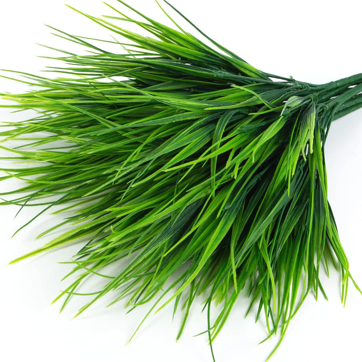 24 Pcs Artificial Plants Outdoors Fake Greenery Stems, Green
