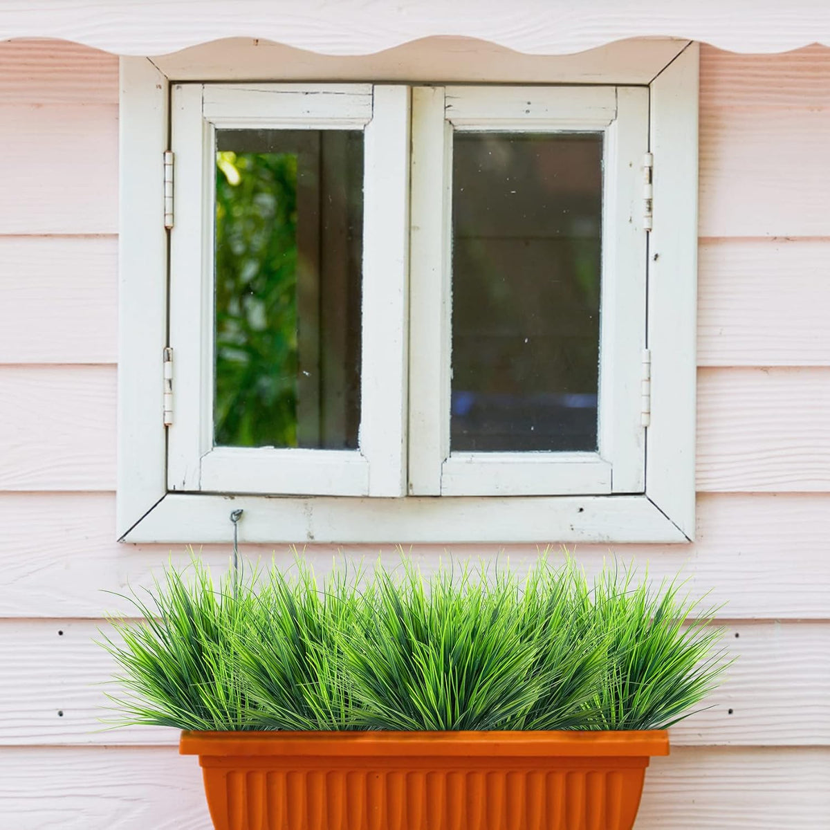 24 Pcs Artificial Plants Outdoors Fake Greenery Stems, Green