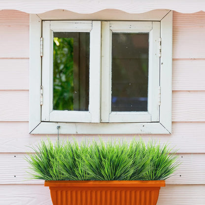 24 Pcs Artificial Plants Outdoors Fake Greenery Stems, Green