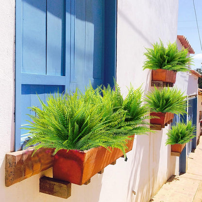 24 Pcs Artificial Plants Outdoors Fake Greenery Stems, Green