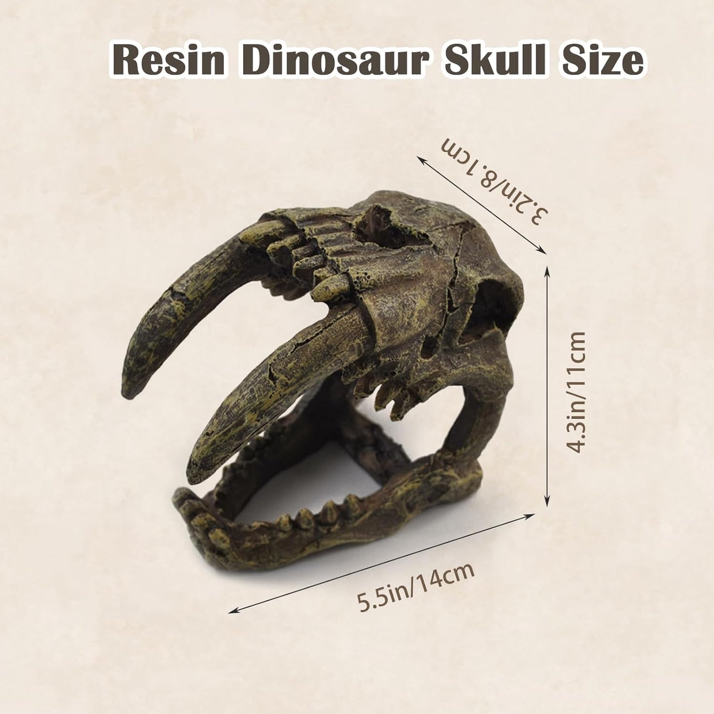 Reptile Rock Hide Cave,Resin Crested Gecko Hideout Caves Lizard Hideaway Bridge Terrarium Habitat Decor for Lizard Snake Turtle