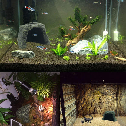 Reptile Rock Hide Cave,Resin Crested Gecko Hideout Caves Lizard Hideaway Bridge Terrarium Habitat Decor for Lizard Snake Turtle