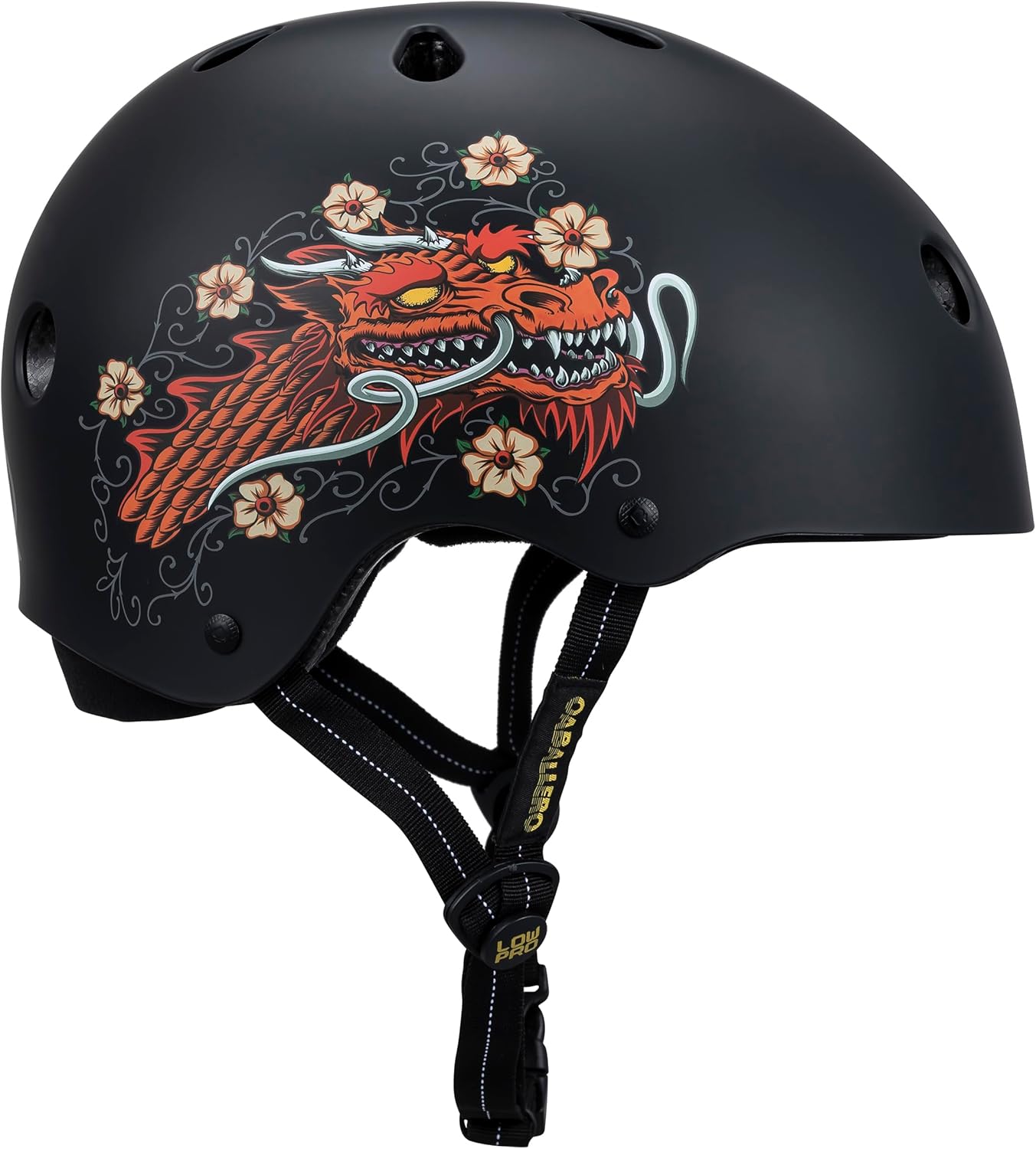 Low PRO Triple Certified Helmet - Ideal for Skateboarding, Bicycling, BMX and Roller Skating