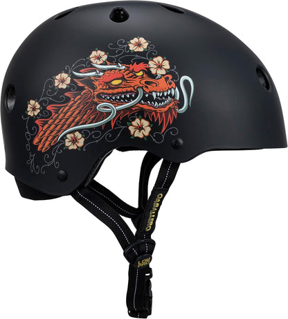 Low PRO Triple Certified Helmet - Ideal for Skateboarding, Bicycling, BMX and Roller Skating