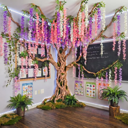 37 Pcs 3D Wisteria Tree Decoration Kit Classroom Tree Bulletin Board