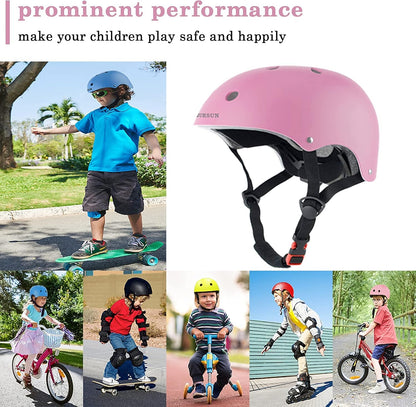 Kids Bike Helmet Ventilation & Adjustable Toddler Helmet for Ages 2-14 Kids Boys Girls Multi-Sport Helmet for Skateboard Roller Skateing Bicycle Scooter blance Bike
