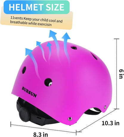 Kids Bike Helmet Ventilation & Adjustable Toddler Helmet for Ages 2-14 Kids Boys Girls Multi-Sport Helmet for Skateboard Roller Skateing Bicycle Scooter blance Bike
