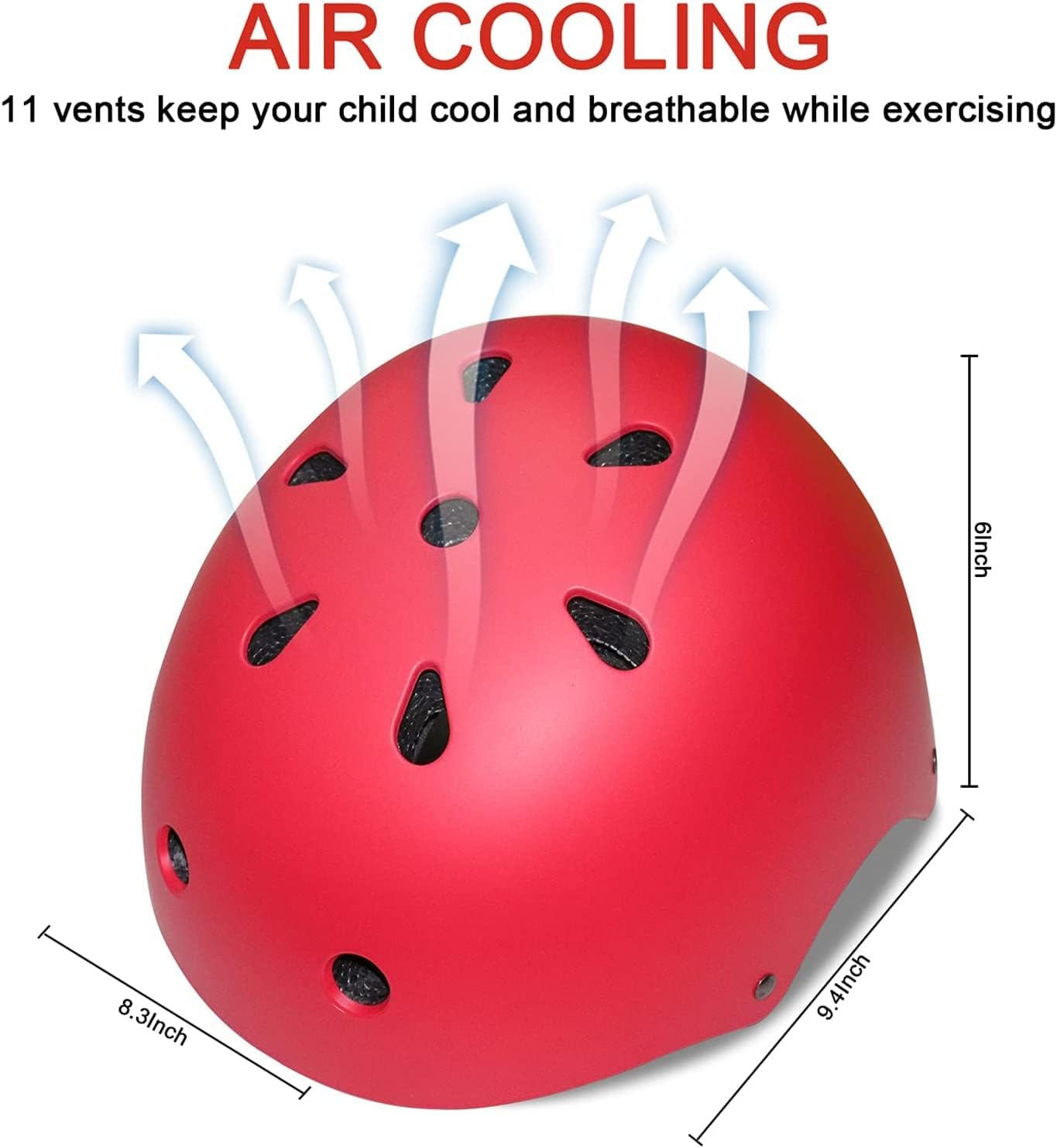 Kids Bike Helmet Ventilation & Adjustable Toddler Helmet for Ages 2-14 Kids Boys Girls Multi-Sport Helmet for Skateboard Roller Skateing Bicycle Scooter blance Bike