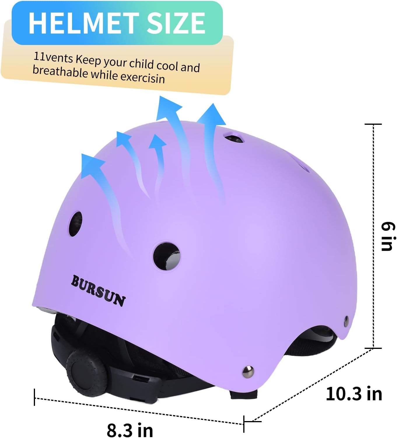 Kids Bike Helmet Ventilation & Adjustable Toddler Helmet for Ages 2-14 Kids Boys Girls Multi-Sport Helmet for Skateboard Roller Skateing Bicycle Scooter blance Bike