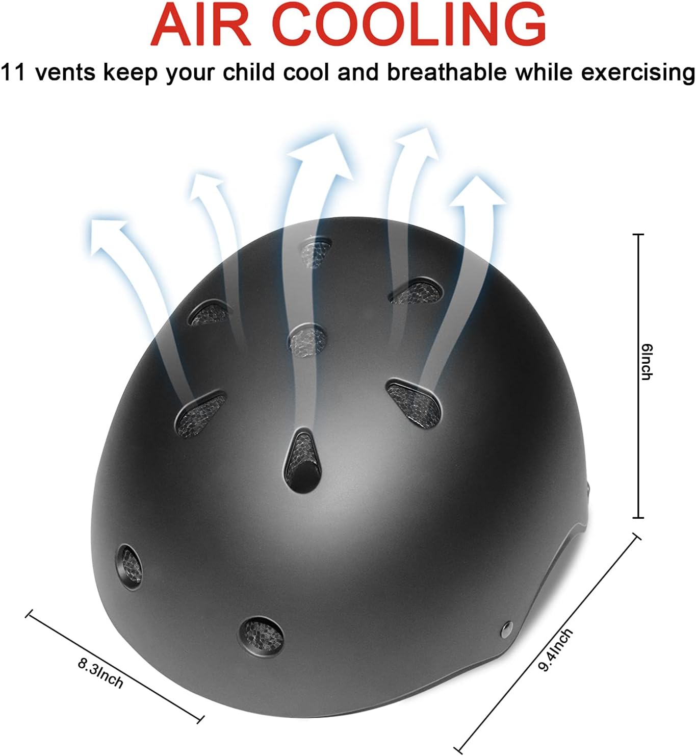 Kids Bike Helmet Ventilation & Adjustable Toddler Helmet for Ages 2-14 Kids Boys Girls Multi-Sport Helmet for Skateboard Roller Skateing Bicycle Scooter blance Bike