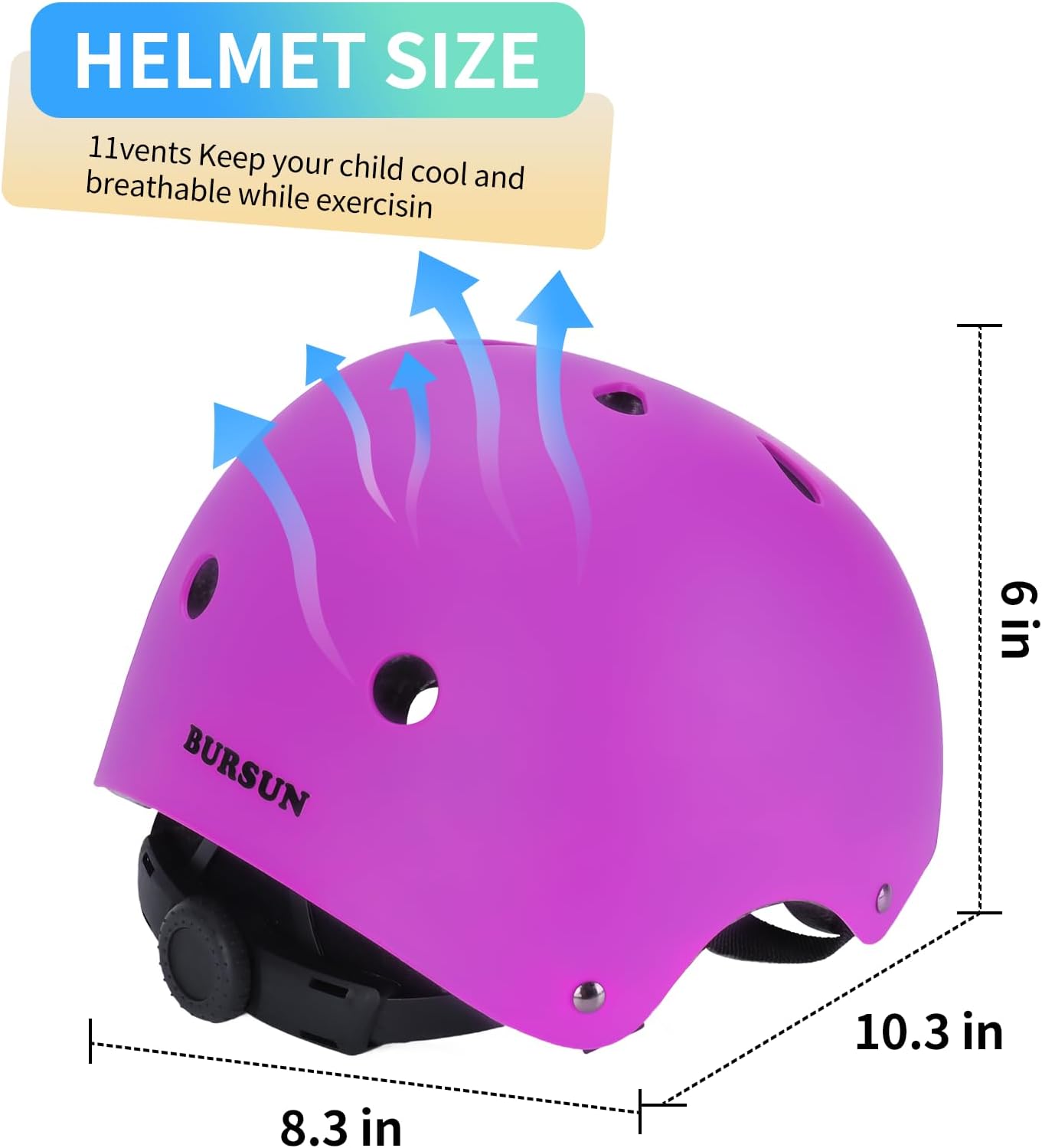 Kids Bike Helmet Ventilation & Adjustable Toddler Helmet for Ages 2-14 Kids Boys Girls Multi-Sport Helmet for Skateboard Roller Skateing Bicycle Scooter blance Bike