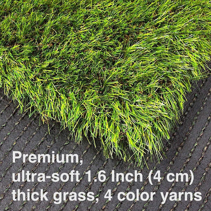 Artificial Grass Square Tiles, 12.2 x 12.2 Inch (2 Pack)