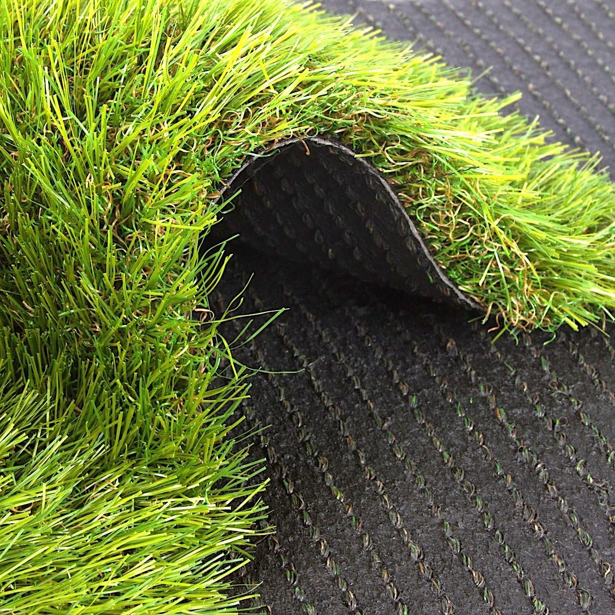 Artificial Grass Square Tiles, 12.2 x 12.2 Inch (2 Pack)