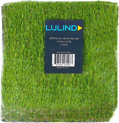 Artificial Grass Square Tiles, 12.2 x 12.2 Inch (2 Pack)