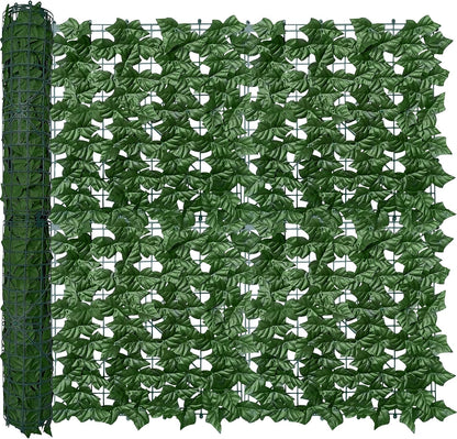 ODTORY Artificial Ivy Privacy Screen Fence Panel, Green 40 X 120 in