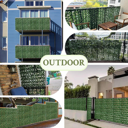 ODTORY Artificial Ivy Privacy Screen Fence Panel, Green 40 X 120 in