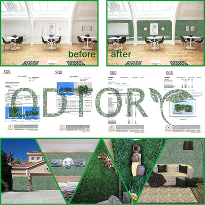 ODTORY Artificial Ivy Privacy Screen Fence Panel, Green 40 X 120 in