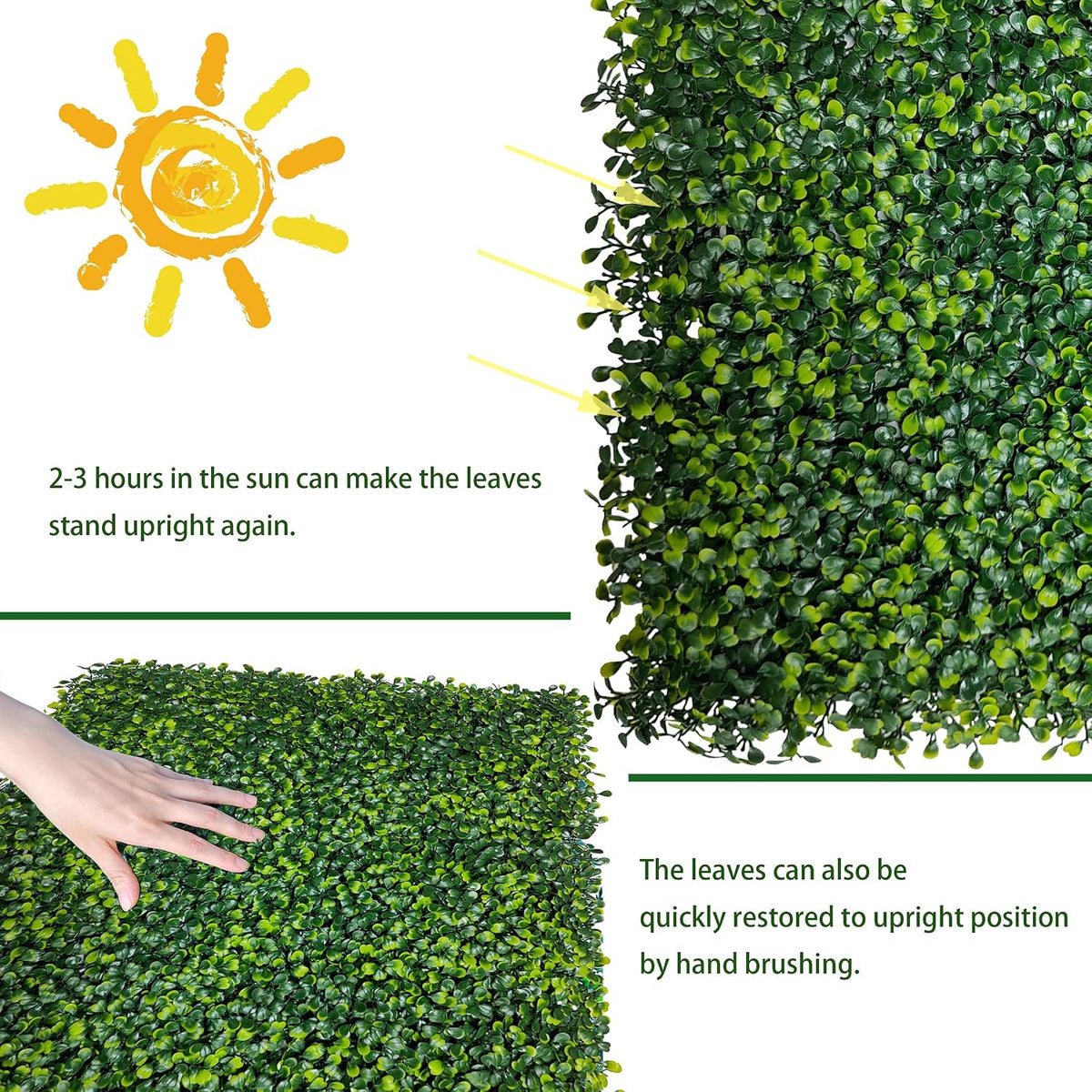 ODTORY Artificial Ivy Privacy Screen Fence Panel, Green 40 X 120 in