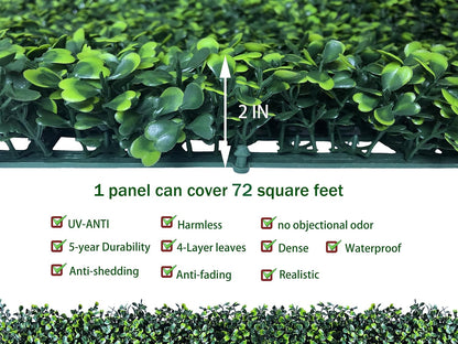 ODTORY Artificial Ivy Privacy Screen Fence Panel, Green 40 X 120 in
