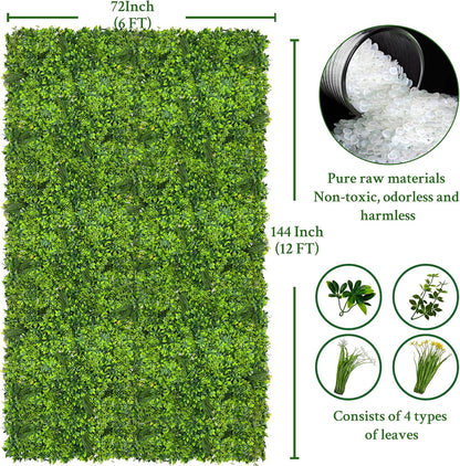 ODTORY Artificial Ivy Privacy Screen Fence Panel, Green 40 X 120 in