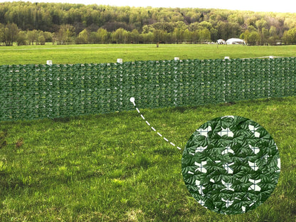 ODTORY Artificial Ivy Privacy Screen Fence Panel, Green 40 X 120 in