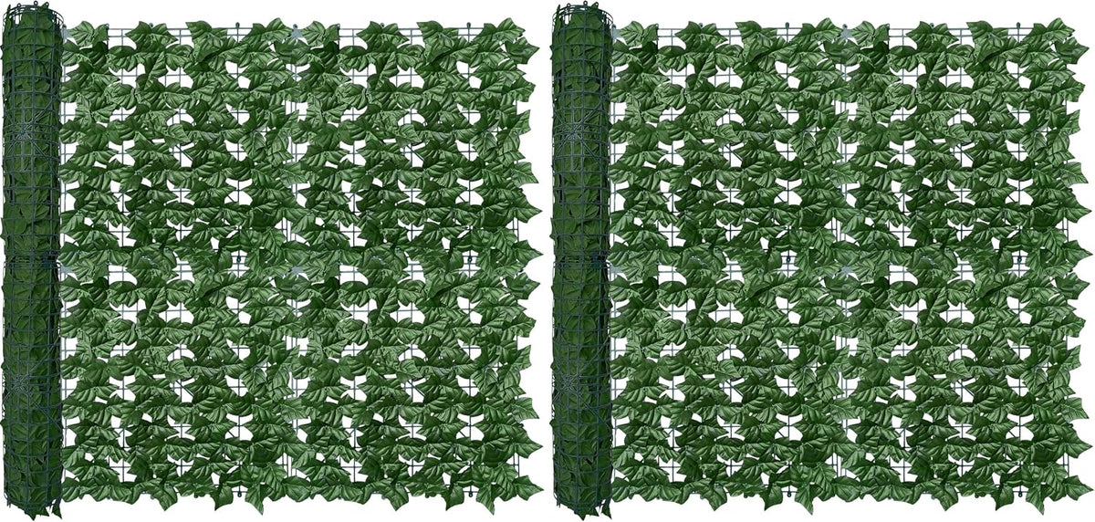 ODTORY Artificial Ivy Privacy Screen Fence Panel, Green 40 X 120 in