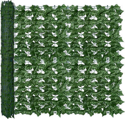 ODTORY Artificial Ivy Privacy Screen Fence Panel, Green 40 X 120 in