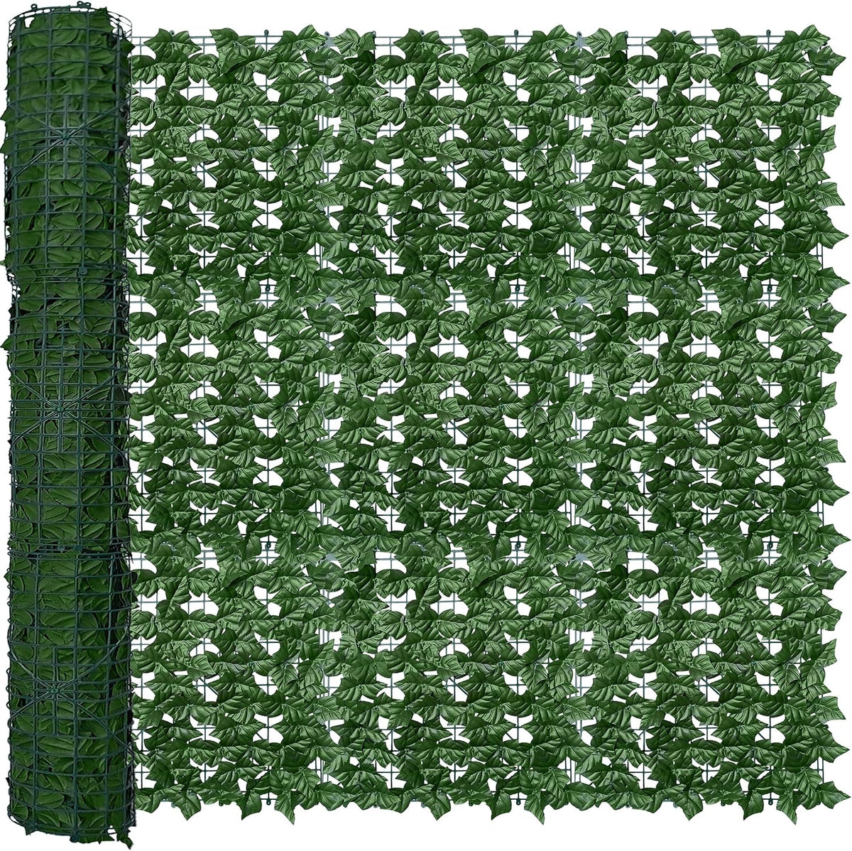 ODTORY Artificial Ivy Privacy Screen Fence Panel, Green 40 X 120 in