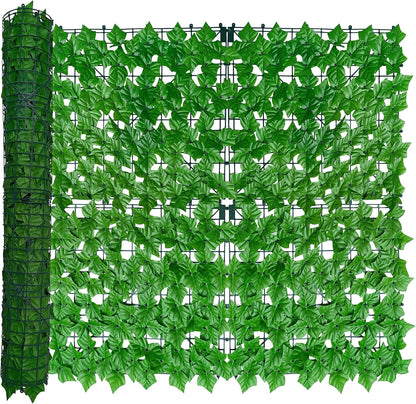 ODTORY Artificial Ivy Privacy Screen Fence Panel, Green 40 X 120 in