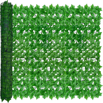 ODTORY Artificial Ivy Privacy Screen Fence Panel, Green 40 X 120 in