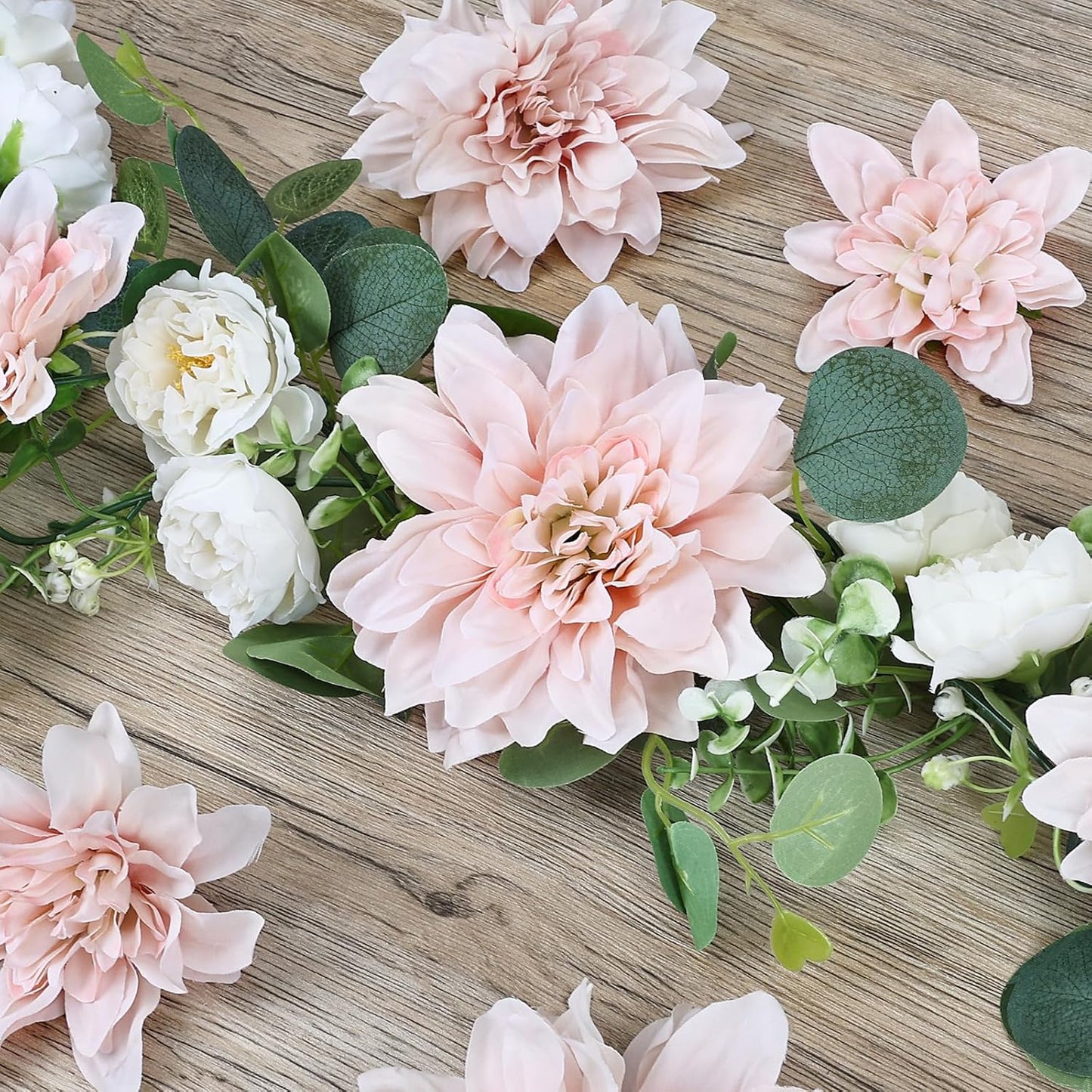 Dahlia Artificial Flowers - 24 PCS Faux Silk Floral with Stem Bulk for Crafts DIY Bridal Bouquets Wedding Arrangements Party Baby Shower Table Centerpieces Home Decor - Navy Blue