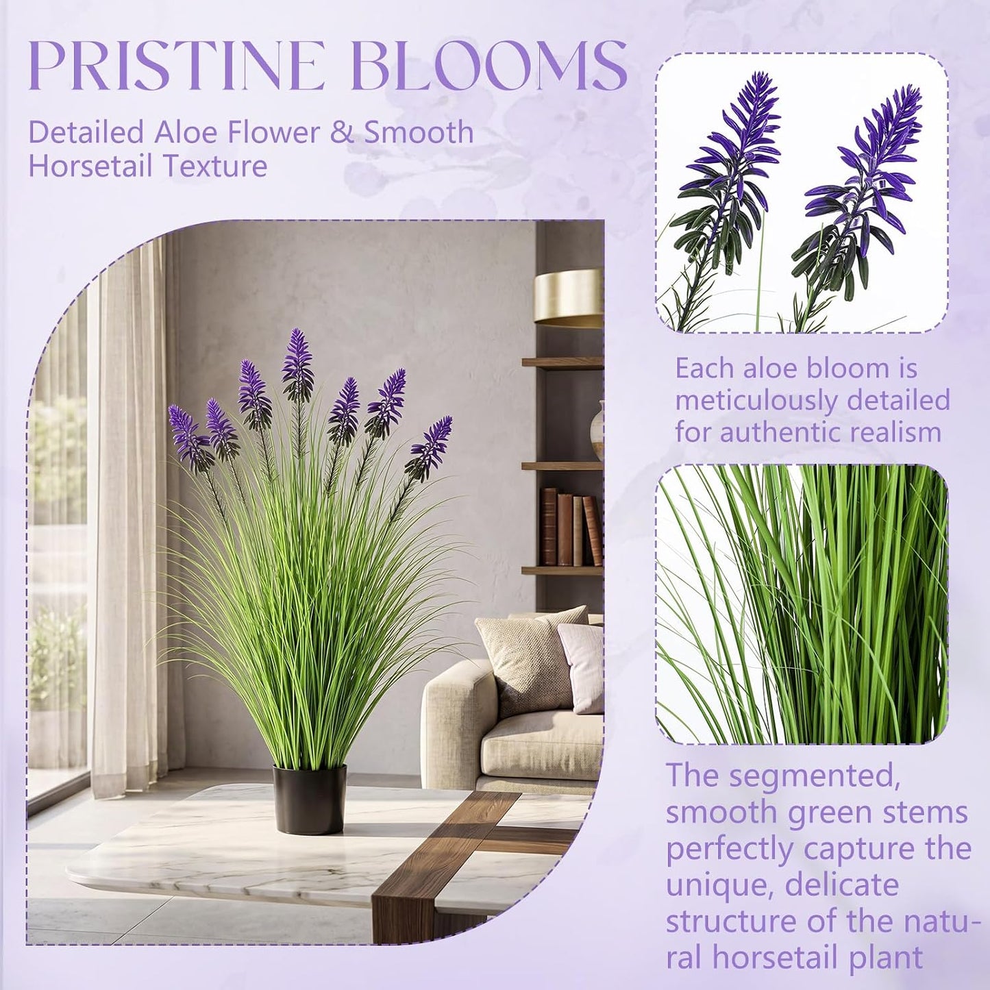 2 Pieces Faux Plants Outdoor 4 ft Horsetail Reed Grass with Yellow Cockscomb Flower Tall Artificial Grass Plant Potted Faux Greenery Floor Plant for Housewarming Gift House Garden Lobby Outdoor