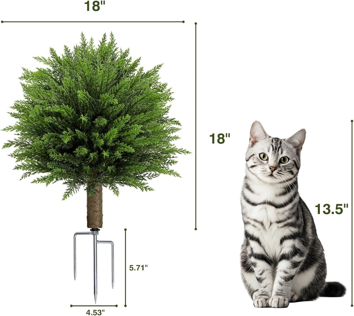 24.9” Artificial Lavender Topiary Ball with Pots