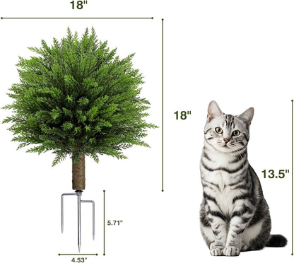 24.9” Artificial Lavender Topiary Ball with Pots