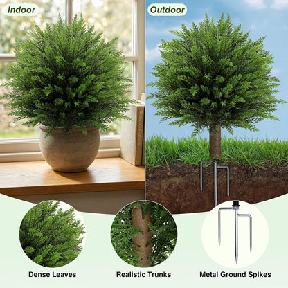 24.9” Artificial Lavender Topiary Ball with Pots