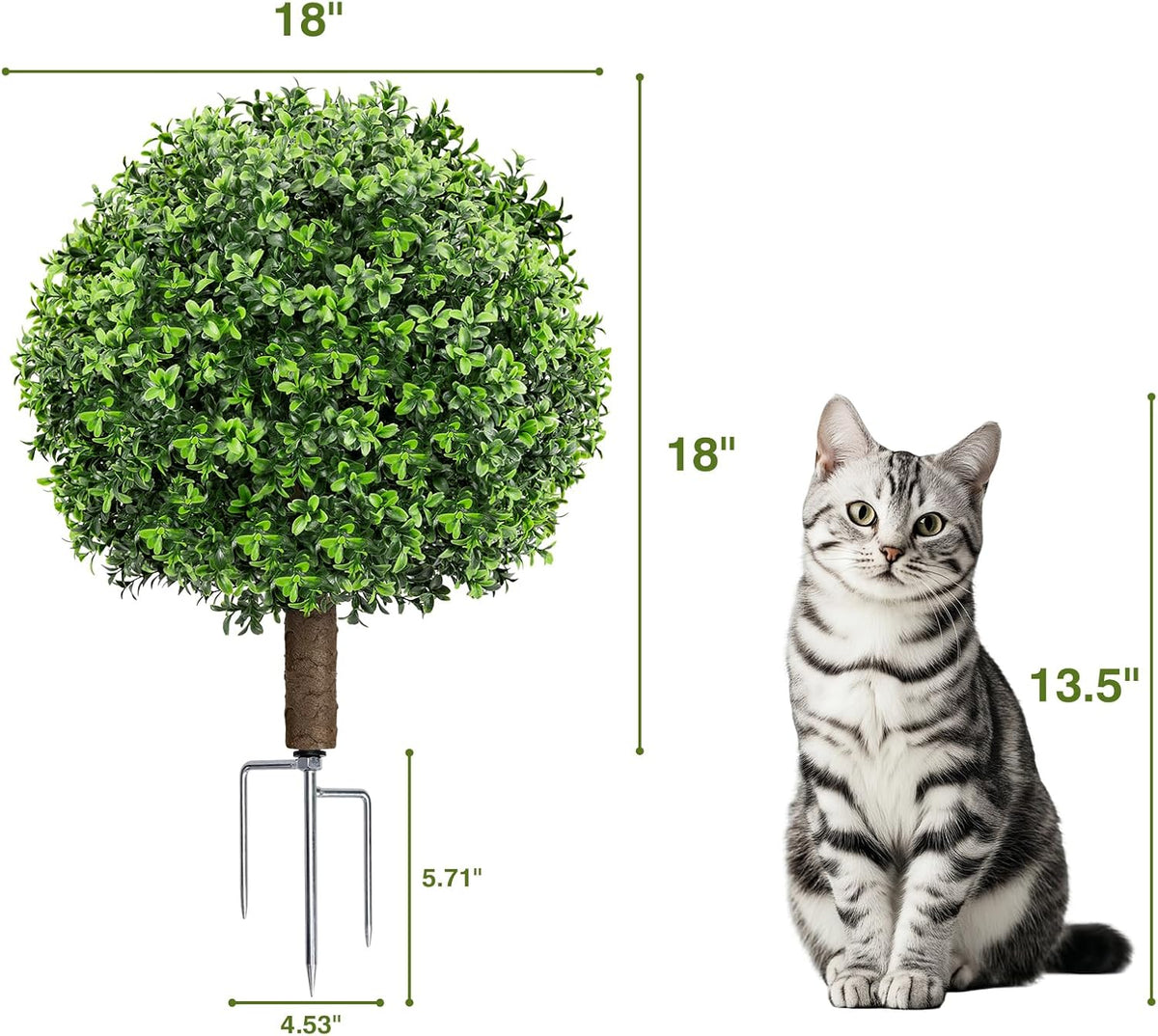 24.9” Artificial Lavender Topiary Ball with Pots