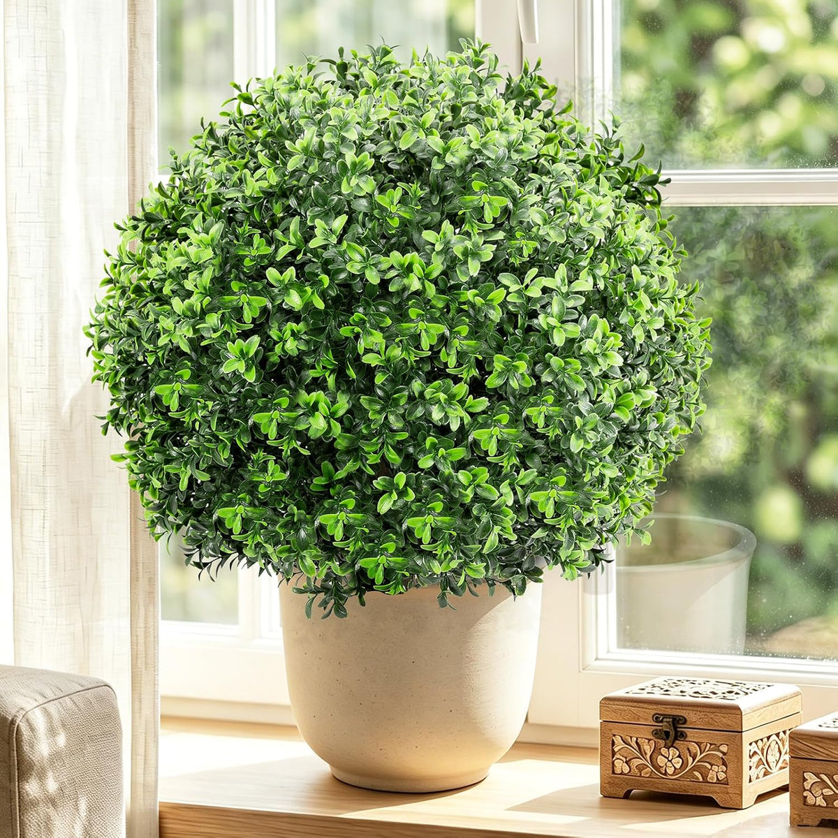 24.9” Artificial Lavender Topiary Ball with Pots