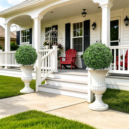 24.9” Artificial Lavender Topiary Ball with Pots