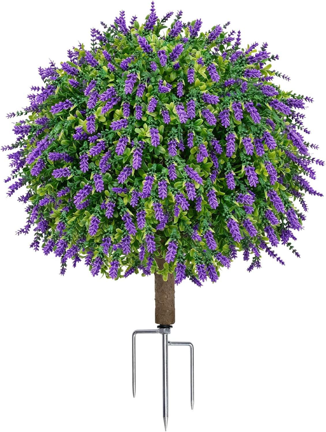 24.9” Artificial Lavender Topiary Ball with Pots