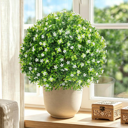 24.9” Artificial Lavender Topiary Ball with Pots