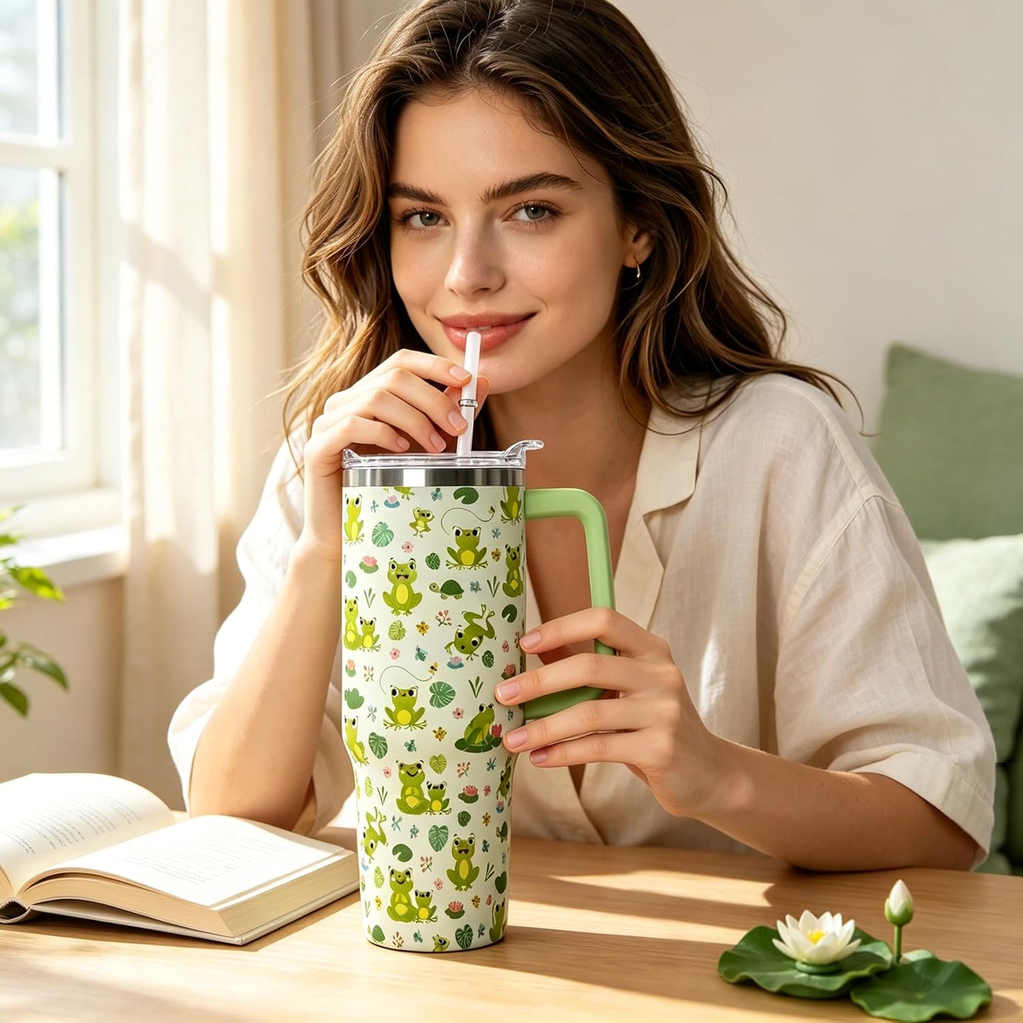 30 oz Stainless Steel Tumbler with lid and Straw,Yellow CoffeeTravel Mug Cup Water Botter, Lemon Gifts for Lemon Lovers - Colors B