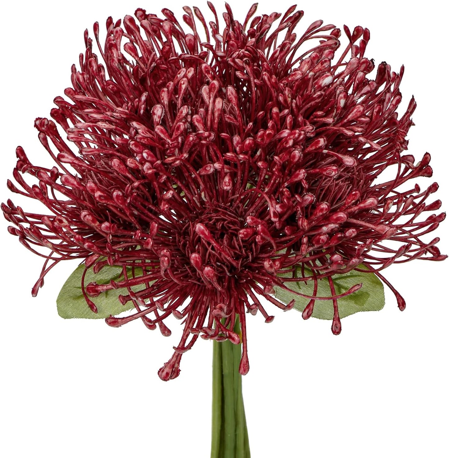 6PCS Chrysanthemum Artificial Flowers 4'' Fake Spider Mums Spring Flowers Large Faux Pincushion Flowers for Home Vase Table Centerpiece Wedding Bouquet (Pink)