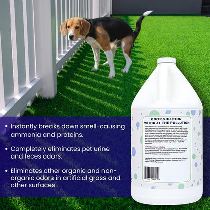 TurFresh BioX Artificial Turf Odor Eliminator – Yard Deodorizer for Artificial Grass & Dog Runs – Natural Concentrate for Pet Urine & Feces – Safe for Kids & Pets – 1 Gallon Fragrance-Free