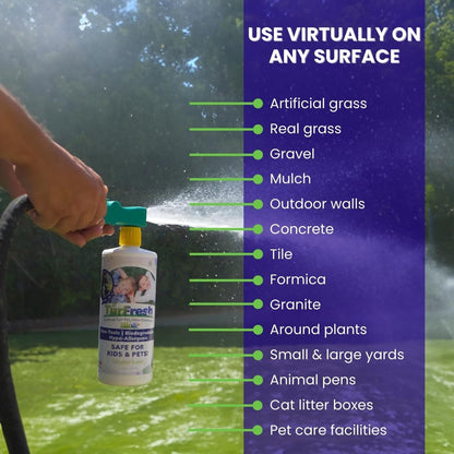 TurFresh BioX Artificial Turf Odor Eliminator – Yard Deodorizer for Artificial Grass & Dog Runs – Natural Concentrate for Pet Urine & Feces – Safe for Kids & Pets – 1 Gallon Fragrance-Free