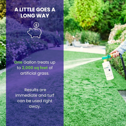 TurFresh BioX Artificial Turf Odor Eliminator – Yard Deodorizer for Artificial Grass & Dog Runs – Natural Concentrate for Pet Urine & Feces – Safe for Kids & Pets – 1 Gallon Fragrance-Free