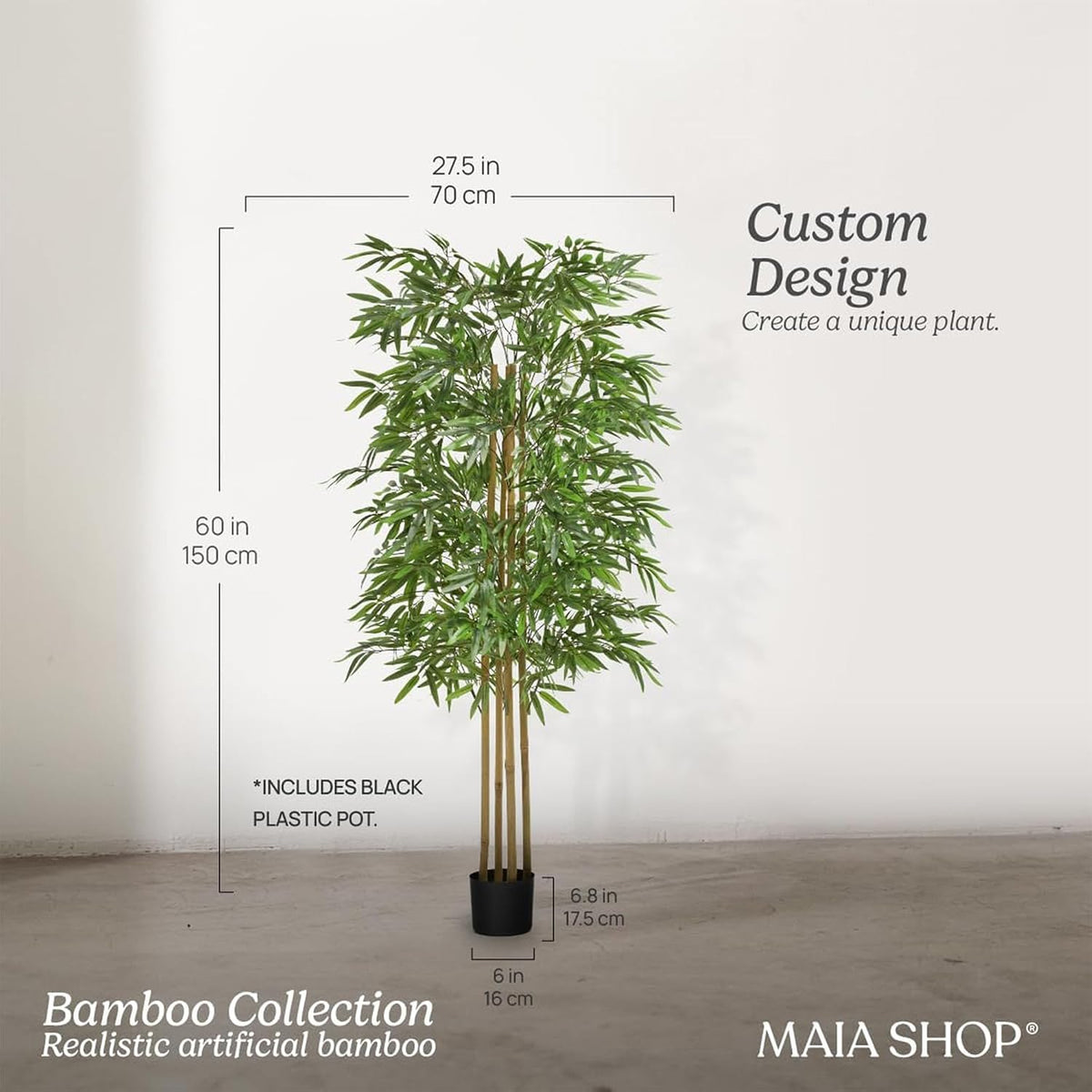 5ft Artificial Bamboo Tree - Indoor Faux Plant