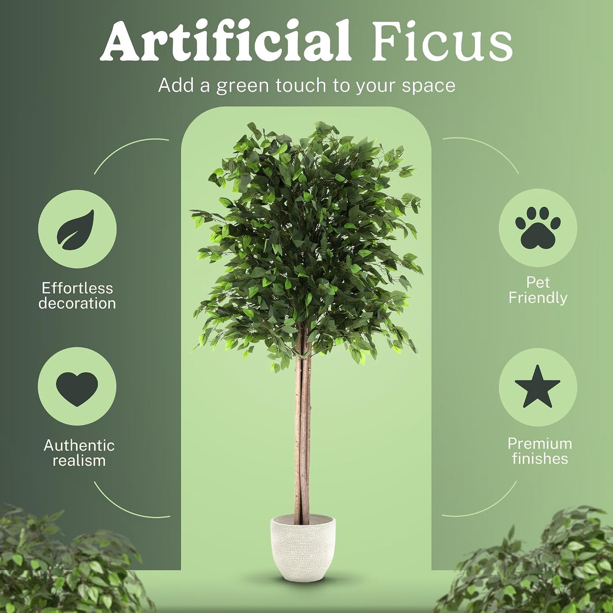 5ft Artificial Bamboo Tree - Indoor Faux Plant